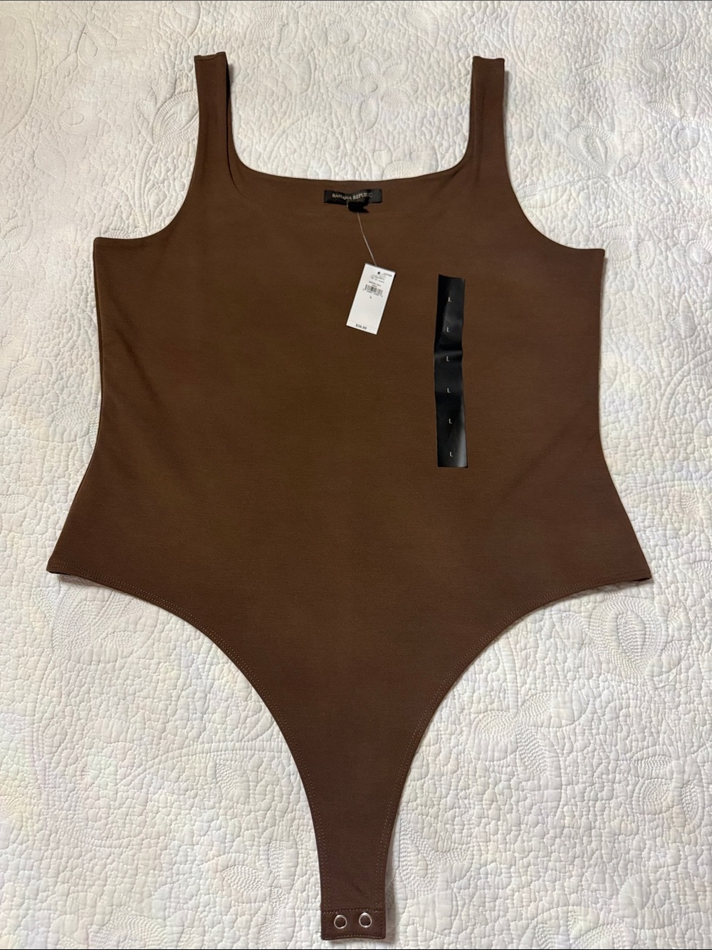 Banana Republic Brown Ribbed Tank Bodysuit